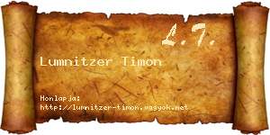 Lumnitzer Timon névjegykártya